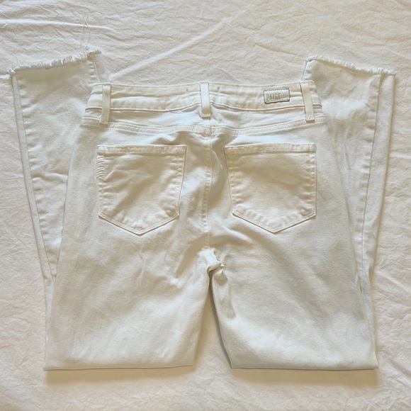 Paige verdugo ultra skinny white cropped and distressed jeans - Picture 3 of 4
